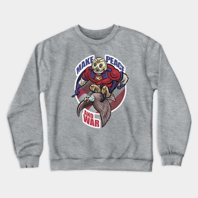 Make Peace and War Crewneck Sweatshirt by majanation